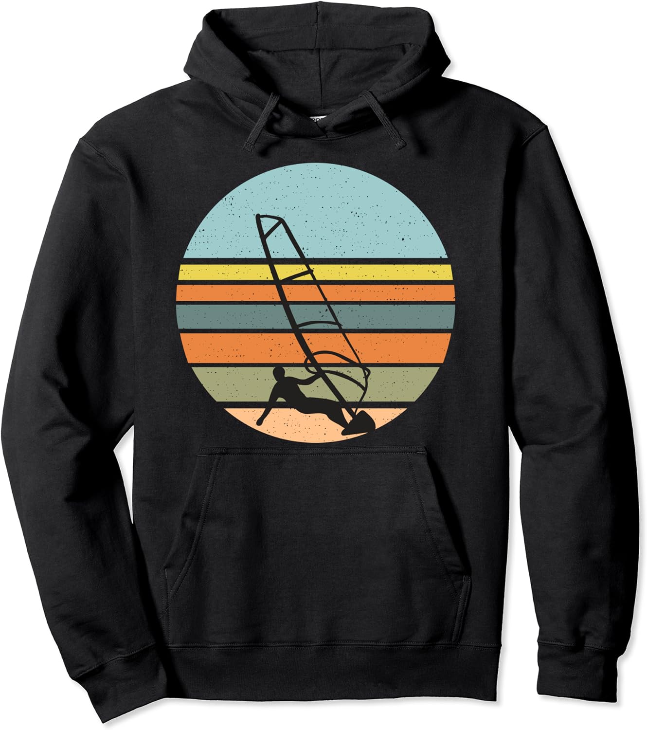 Retro Vintage Colors Sunset Windsurfing Windsurf Sailing Pullover